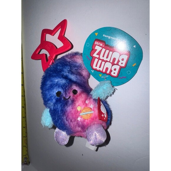 Mo Crescent Moon Galaxy 3.5" Clip On Cosmic Bum Bumz plush CosmicBumz BumBumz - Picture 2 of 5